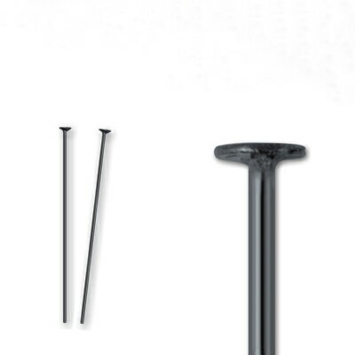 基礎金具 Tピン (0.7×30mm) 【黒ニッケル】約5グラム入(約35本程度)