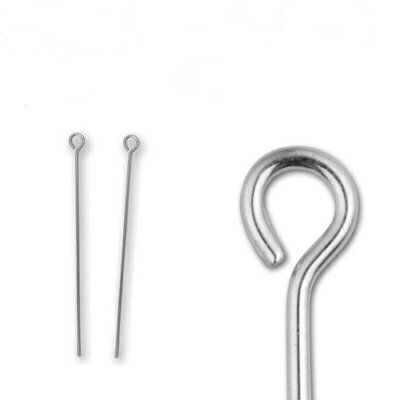 基礎金具 9ピン (0.7×45mm) 【(J)ロジウム(銀色)/国内メッキ】約5グラム入(約20本程度)