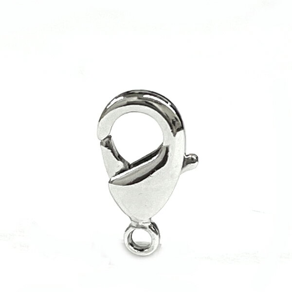 カニカン(小) 大口パック 30個入 【ロジウム（銀色）/ニッケルフリー】 アクセサリーパーツ 留め具 ネックレス