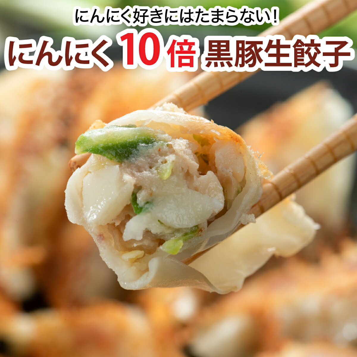 にんにく10倍黒豚生餃子 15個 熊本県産にんにくを100%使用 にんにくなし 餃子 セット 国産 六白黒豚 バークシャー種 熊本 大蒜 ニンニク 生ぎょうざ 冷凍餃子 ギョーザ ギョウザ 