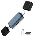 SD/TF(Micro SD) マルチカードリーダー lightning+USB-C 2-in-1 カードリーダー OTG対応 設置不要 iPhone sdカー...