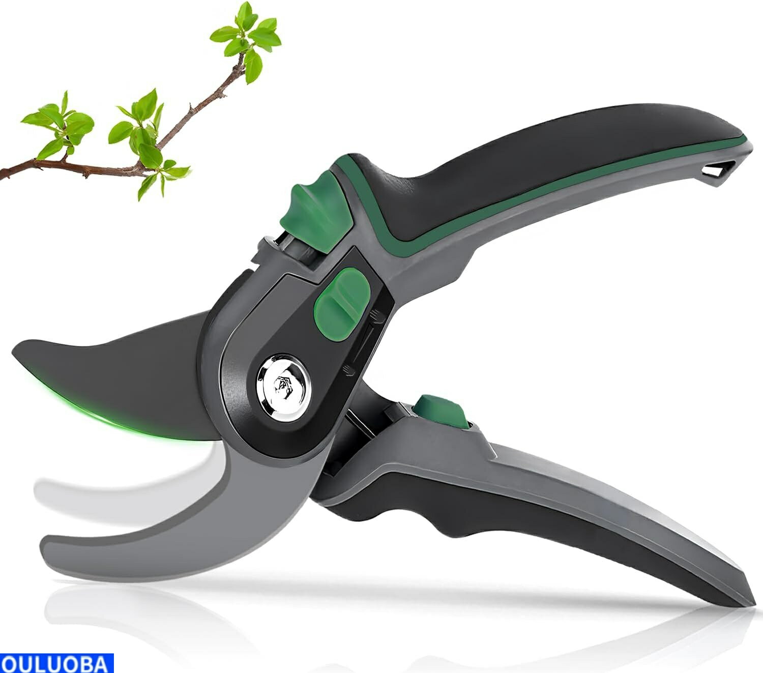 剪定バサミ 剪定鋏 剪定ばさみ 2段階調節可能 SK85高炭素鋼 アルミ合金 枝切りバサミ 園芸ハサミ 園芸用はさみ 錆びにくい 開口部35mm 軽量化アルミハンドル 握りやすい 果樹 庭木 盆栽 庭園作業 ガーデニング 観葉植物【海外通販】