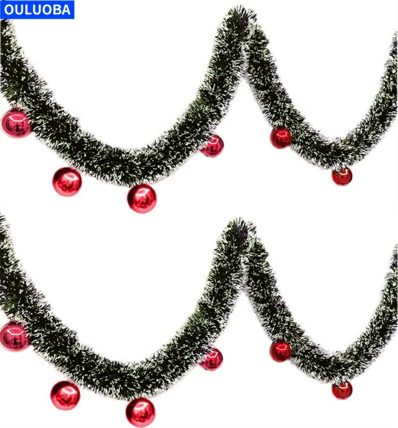 樂天商城 - 【2個セット】クリスマス 飾り クリスマスツリー 飾り 藤蔓 クリスマスリース ドア 装飾 壁掛け ガーランド クリスマス パーティー デコレーション装飾ボール付き フレキシブル ツリー 壁 DIY【海外通販】