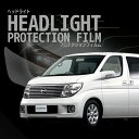 \13日~P3倍/エルグランド 日産 年式H16.8-H22.7車種専用カット済 ヘッドライトプロテクションフィルム 5年耐久 選べるカラー 左右セット