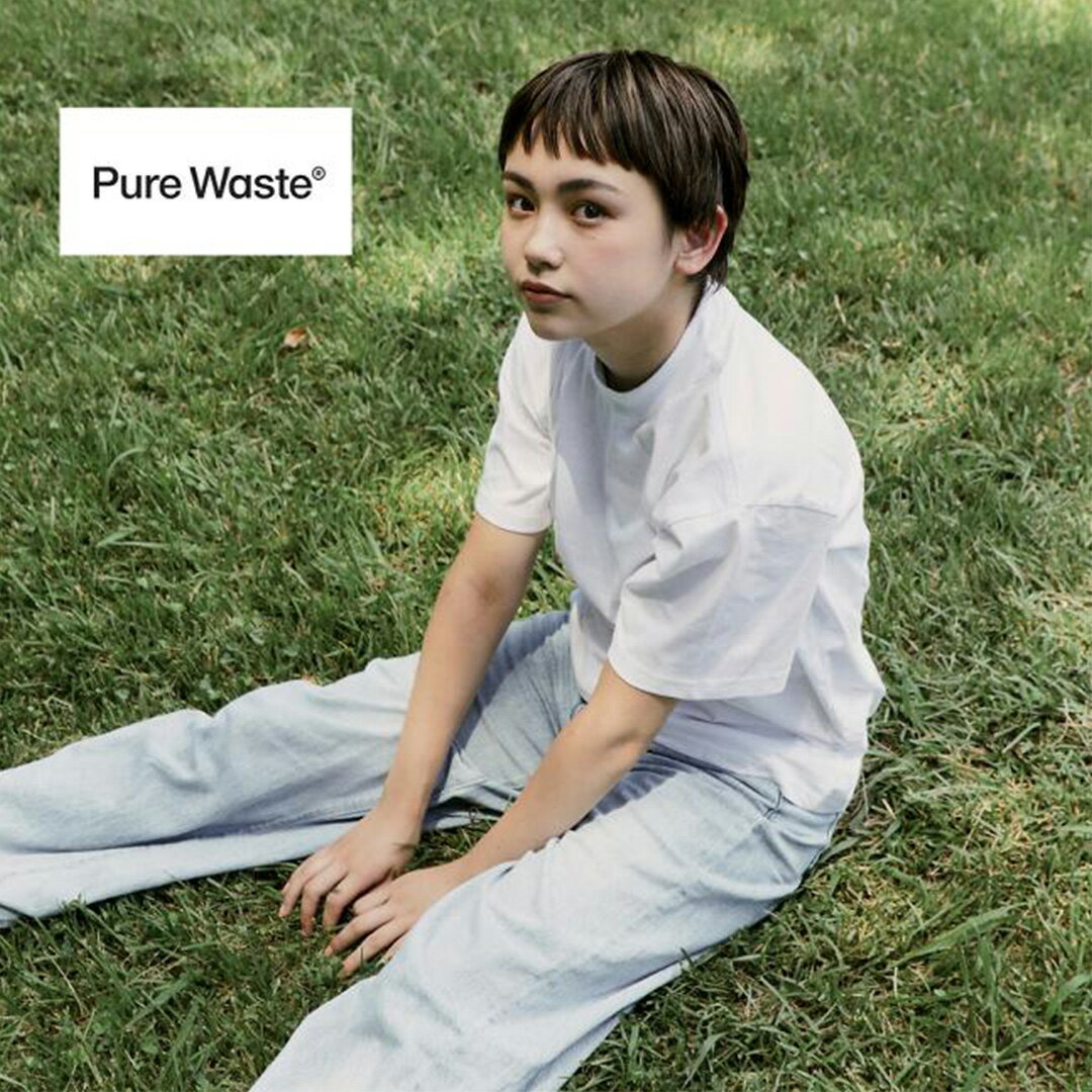 Pure Waste ピュアウェイスト オーバーサイズ Tシャツ ユニセックス ジャパンフィット 白T ホワイト グレー ブラック 黒 Japan Fit Unisex Oversized フィンランド 北欧 ベーシック 100％リサイクル生地 コットン