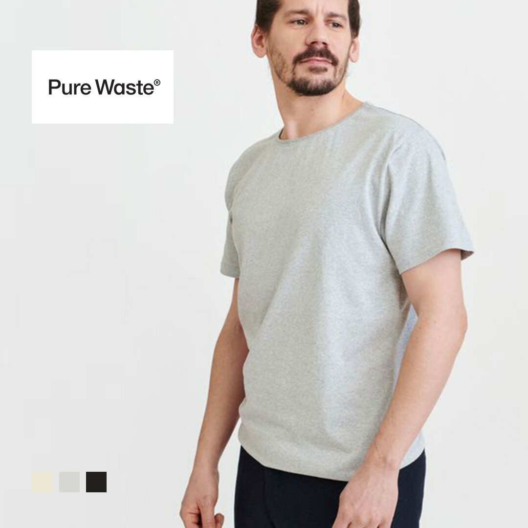 Pure Waste（ピュアウェイスト） メンズ Tシャツ ヨーロピアンフィット フィンランド発 北欧 ベーシックアパレル 100％リサイクル生地 リサイクルコットン