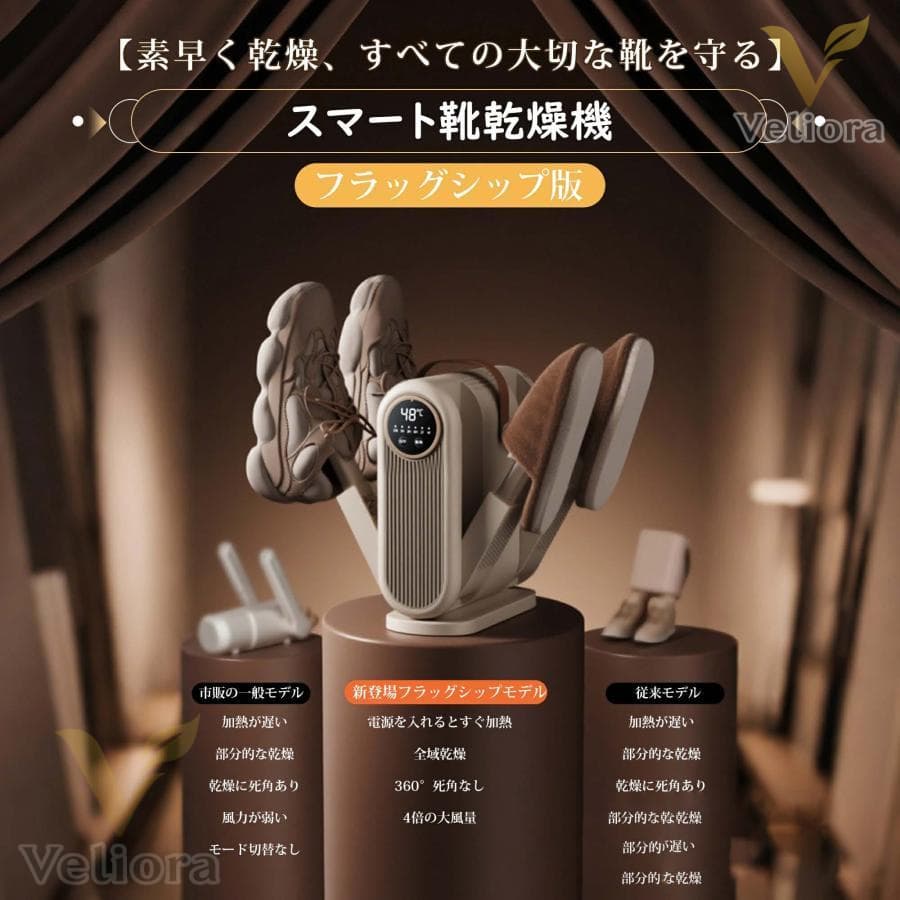 【2026新登場】靴乾燥機 くつ乾燥機 シューズドライヤー 靴ドライヤー 靴乾燥器 オゾン脱臭 消臭 除菌 ニオイ対策 48℃恒温 低温乾燥 タイマー 伸縮ノズル 角度調整 スニーカー 革靴 長靴 ブーツ 上履き スパイク 運動靴 雨の日 梅雨 湿気対策 家庭用