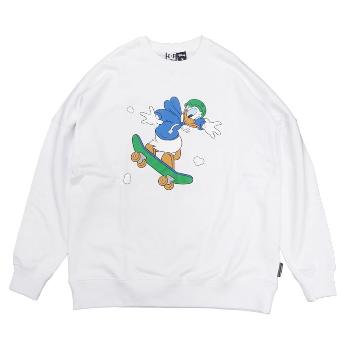 DC SHOE × DISNEY ディーシーシュー ディズニー19 DISNEY RIDING CREW　[WHITE](ドラルド・ダック ウォルト フーディープルオーバー フード パーカー コラボ コラボレーション メンズ レディース ユニセックス ホワイト 白)