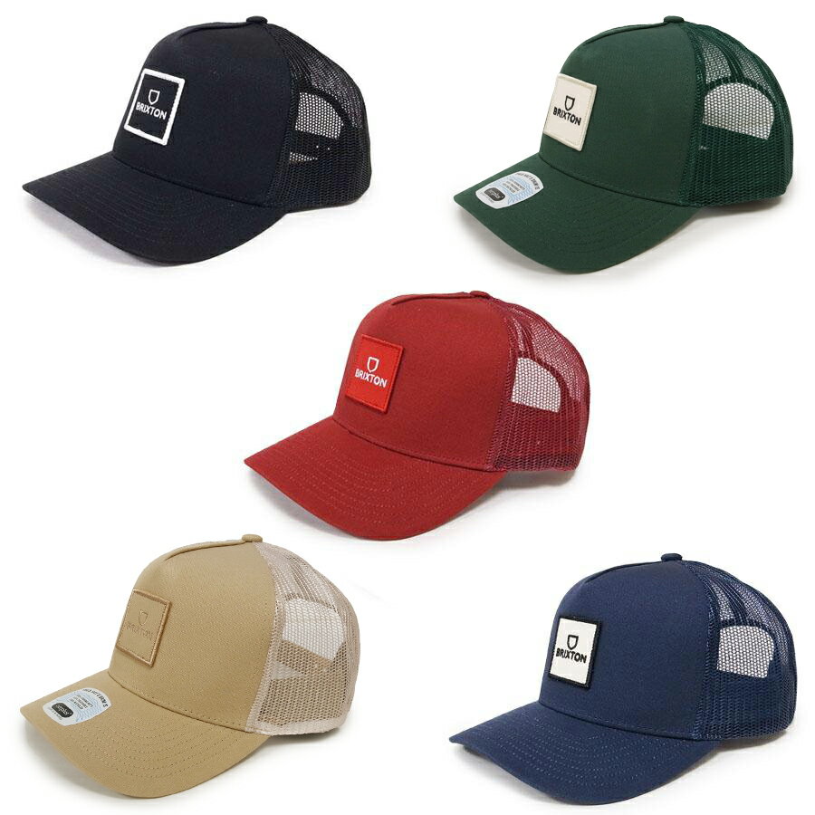 BRIXTON ブリクストンALPHA BLOCK MP MESH CAP　(ベースボールキャップ ロゴ アジャスター スナップバック ハット HAT 帽子 メンズ レディース ユニセックス メッシュ 網 涼しい 夏 サマー 通気 おしゃれ ブランド ブラック 黒 グリーン ブルー レッド )