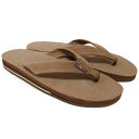 レインボーサンダルズ サンダル メンズ RAINBOW SANDALS レインボーサンダル302ALTS MENS LEATHER SANDAL　[DARK BROWN](ビーチサンダル ダブルアーチ プレミアレザー クラシックレザー アーチサポート メンズ 定番 箱付き ブラウン )