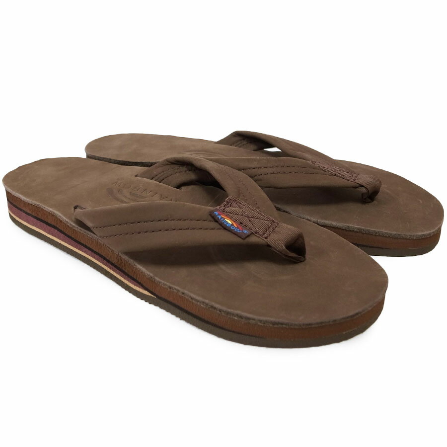 RAINBOW SANDALS レインボーサンダル302ALTS MENS LEATHER SANDAL　[EXPRESSO](ビーチサンダル ダブルアーチ プレミアレザー クラシックレザー アーチサポート メンズ 定番 箱付き ブラウン )