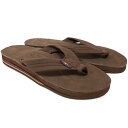 レインボーサンダルズ サンダル メンズ RAINBOW SANDALS レインボーサンダル302ALTS MENS LEATHER SANDAL　[EXPRESSO](ビーチサンダル ダブルアーチ プレミアレザー クラシックレザー アーチサポート メンズ 定番 箱付き ブラウン )