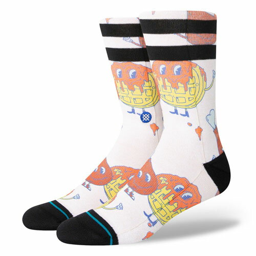 楽天Our.sSTANCE SOCKS MENS スタンスソックスBOCK BOCK SOCKS　[WHITE]（ハイソックス 靴下 丈長 おしゃれ 高機能 伸縮 メンズ スケート スケートボード スケボー スポーツ スニーカー ランニングシューズ ブーツ 革靴 ドレスシューズ ホワイト 白）