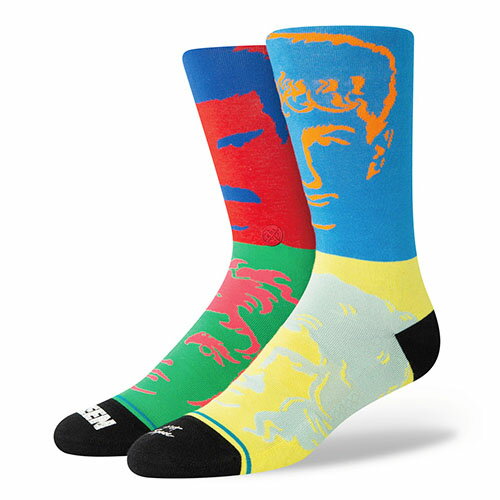 STANCE SOCKS スタンスソックス × QUEEN クイーン HOT SPACE SOCKS　[MULTI](ハイソックス 靴下 おしゃれ 高機能 伸縮 メンズ スケートボード スケボー スポーツ スニーカー ランニングシューズ ブーツ 革靴 ドレスシューズ マルチカラー コラボ)