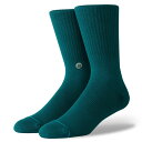 STANCE SOCKS MENS スタンスソックス ICON SOCKS　[GREEN](ハイソックス 靴下 丈長 ホーズ メンズ スケート スケートボード スケボー スポーツ スニーカー ランニングシューズ 革靴 ドレスシューズ グリーン 緑 ) 【ネコポス対象】