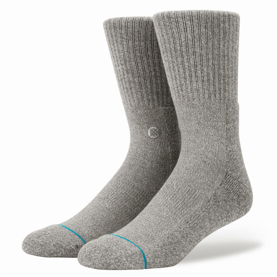 楽天Our.sSTANCE SOCKS MENS スタンスソックスICON SOCKS　[GREY HEATHER]（ハイソックス 靴下 丈長 ホーズ メンズ スケート スケートボード スケボー スポーツ スニーカー ランニングシューズ 革靴 ドレスシューズ グレー）