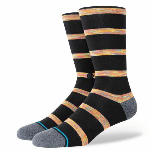 STANCE SOCKS MENS スタンスソックスMR HODGES SOCKS　[BLACK](ハイソックス 靴下 丈長 ホーズ メンズ スケート スケートボード スケボー スポーツ スニーカー ランニングシューズ 革靴 ドレスシューズ ブラック 黒 ボーダー)