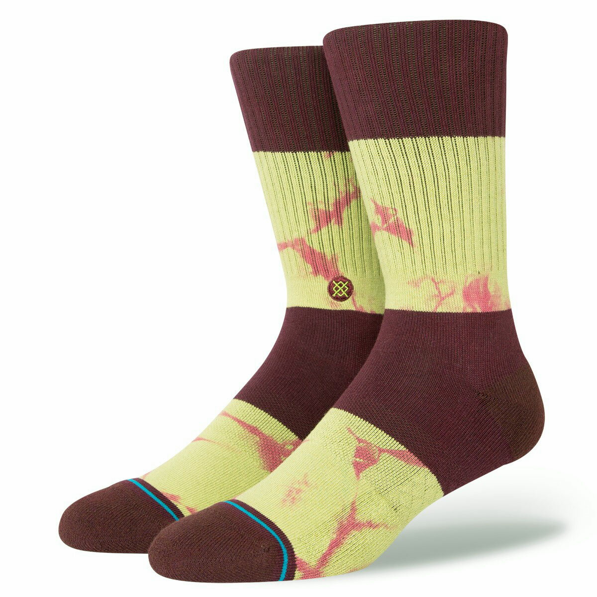 楽天Our.sSTANCE SOCKS MENS スタンスソックスASSURANCESOCKS　[BURGUNDY]（ハイソックス 靴下 丈長 ホーズ メンズ スケート スケートボード スケボー スポーツ スニーカー ランニングシューズ 革靴 ドレスシューズ ボーダー）