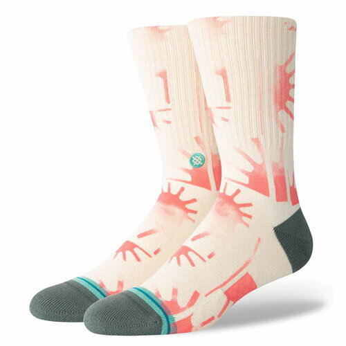 楽天Our.sSTANCE SOCKS MENS スタンスソックスRAYDIANT SOCKS　[CORAL]（ハイソックス 靴下 丈長 おしゃれ 高機能 伸縮 メンズ スケート スケートボード スケボー スポーツ スニーカー ランニングシューズ ブーツ 革靴 ドレスシューズ オフホワイト）