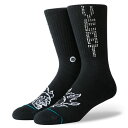 STANCE SOCKS スタンスソックス × Lil Uzi VertUZI DIAMOND SOCKS BLACK (ハイソックス 靴下 丈長 ホーズ メンズ スケート スケートボード スケボ スポーツ スニーカー コラボ ラッパー リル ウージー ヴァート ブラック 黒)