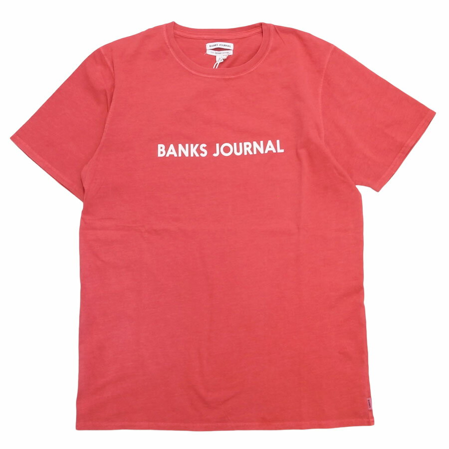 BANKS バンクス LABEL TEE　[4色](半袖 Tシャツ メンズ レディース ユニセックス メンズ サーフ系 サーフィン オーガニックコットン 白 ホワイト クルーネック カットソー レッド 赤 イエロー 黄色 グリーン 緑 ブルー 青) 【ネコポス対象】