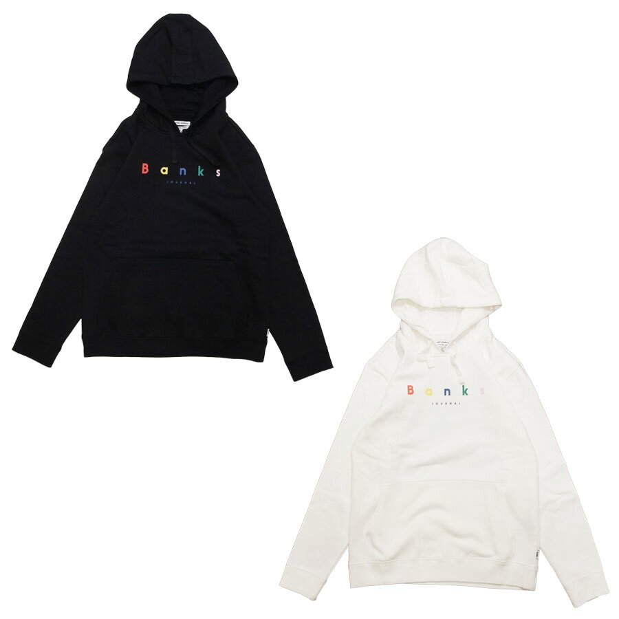 BANKS バンクスINTERNATIONAL FLEECE PULLOVER HOODIE　(スウェットパーカー プルオーバー メンズ レディース ユニセックス サーフ系 サーフィン オーガニック コットン 黒 ブラック ホワイト 白 ブラック 黒)