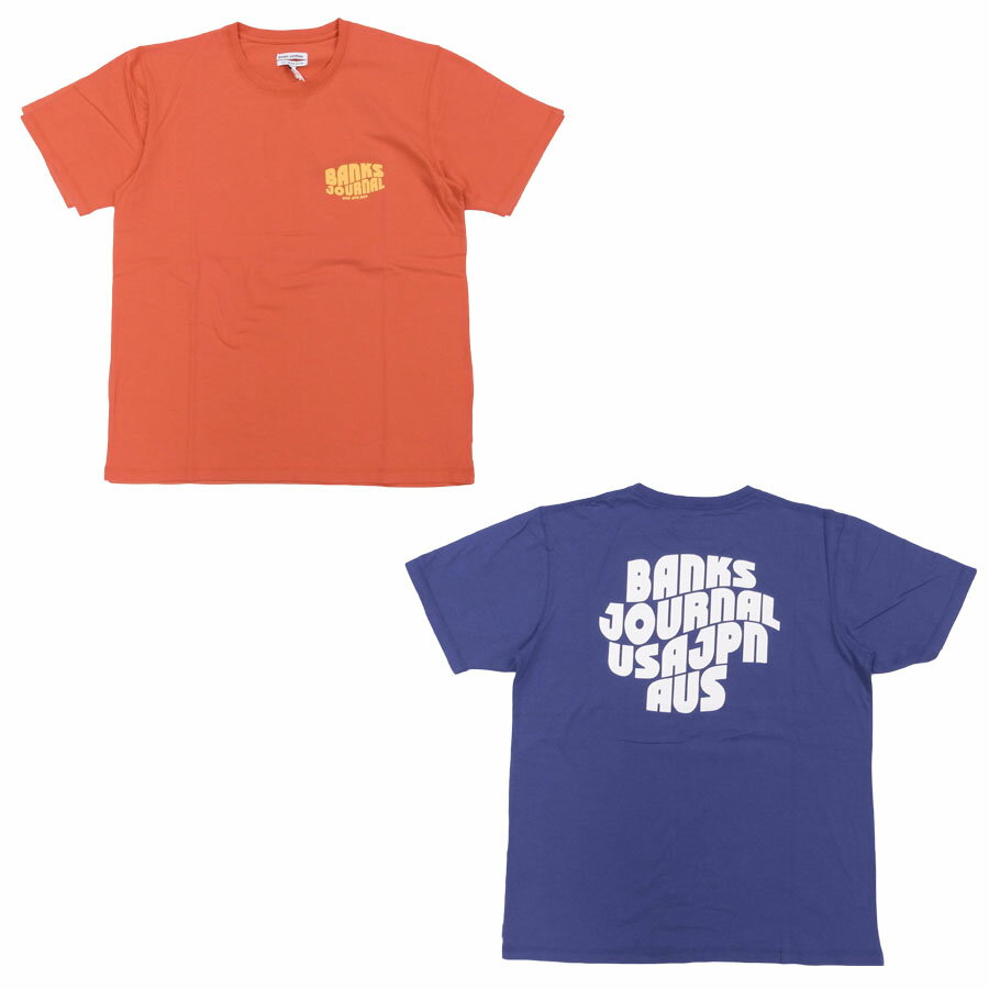 BANKS バンクスPOSTED TEE　(半袖 Tシャツ メンズ レディース ユニセックス サーフ系 サーフィン オーガニックコットン カットソー レッド 赤 ブルー 青)