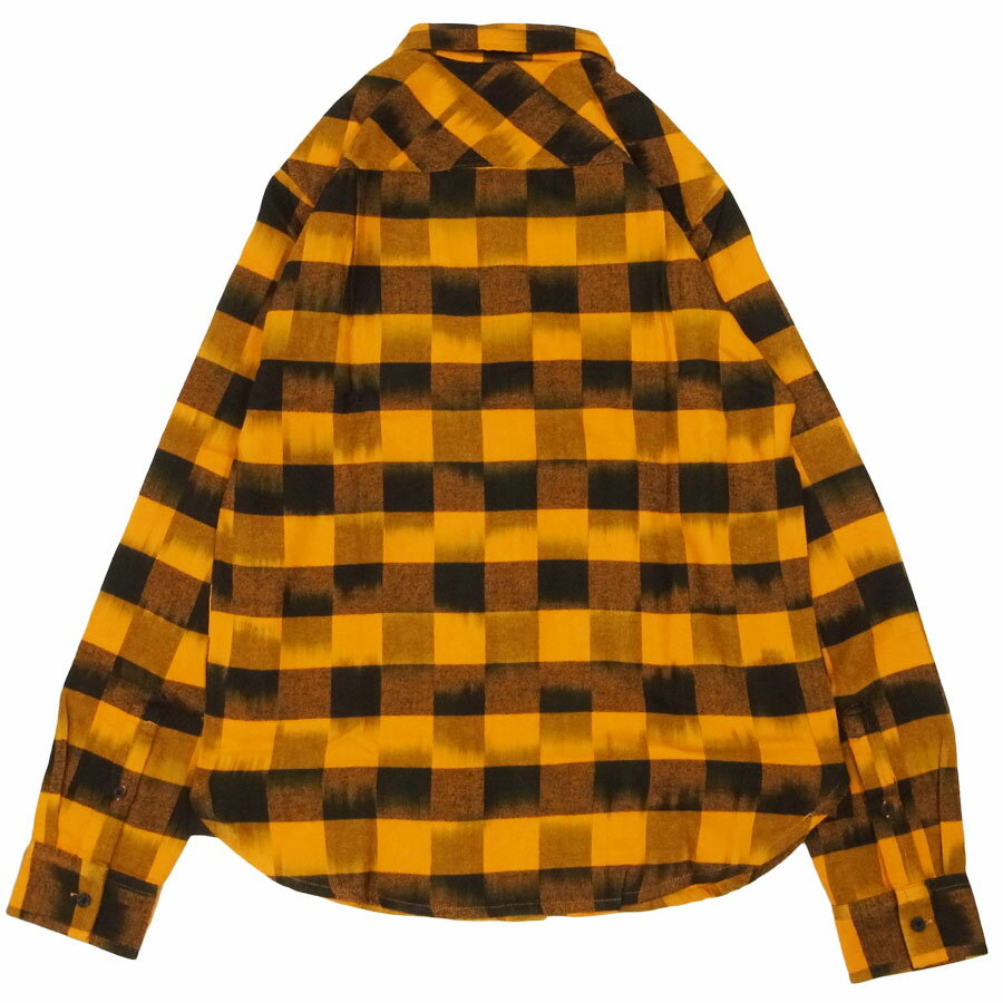 PRIMITIVE プリミティブ HERRINGBONE BUFFALO FLANNEL L/S SHIRT　[SUNSET/BLACK](長袖フランネルシャツ チェック柄 ギンガム ストリート スケート メンズ イエロー 黄色 ) 【送料無料】