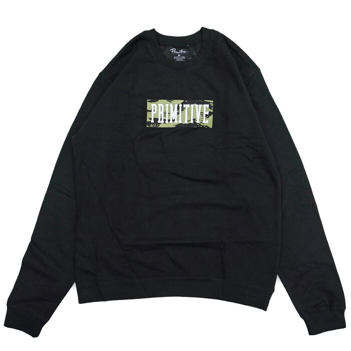 PRIMITIVE プリミティブBRUSHED CAMO BOX CREW FLEECE　[BLACK](スウェット フリース トレーナー プルオーバー スウェット ストリート スケート メンズ レディーズ ユニセックス ジェンダーレス ブラック 黒 )