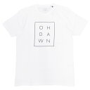 OH×DAWN オードーンG LETTER TEE OPTICAL WHITE (メンズ Tシャツ カットソー サーフ サーフィン シンプル スケート オーガニックコットン ホワイト 白)