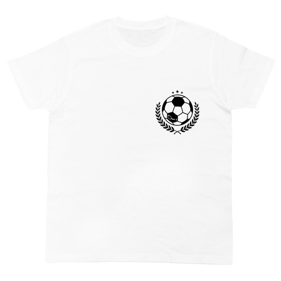 Rakuten - 半袖Tシャツ カットソー ミドル丈 メンズ レディース ユニセックス キッズ Uネック クルーネック グラフィック デザイン イラスト 絵 スポーツ おしゃれ サッカーボール soccer ball シンプル ユニフォーム風 ホワイト 白Our.s アワーズ ORIGINAL S/S TEE (WHITE)