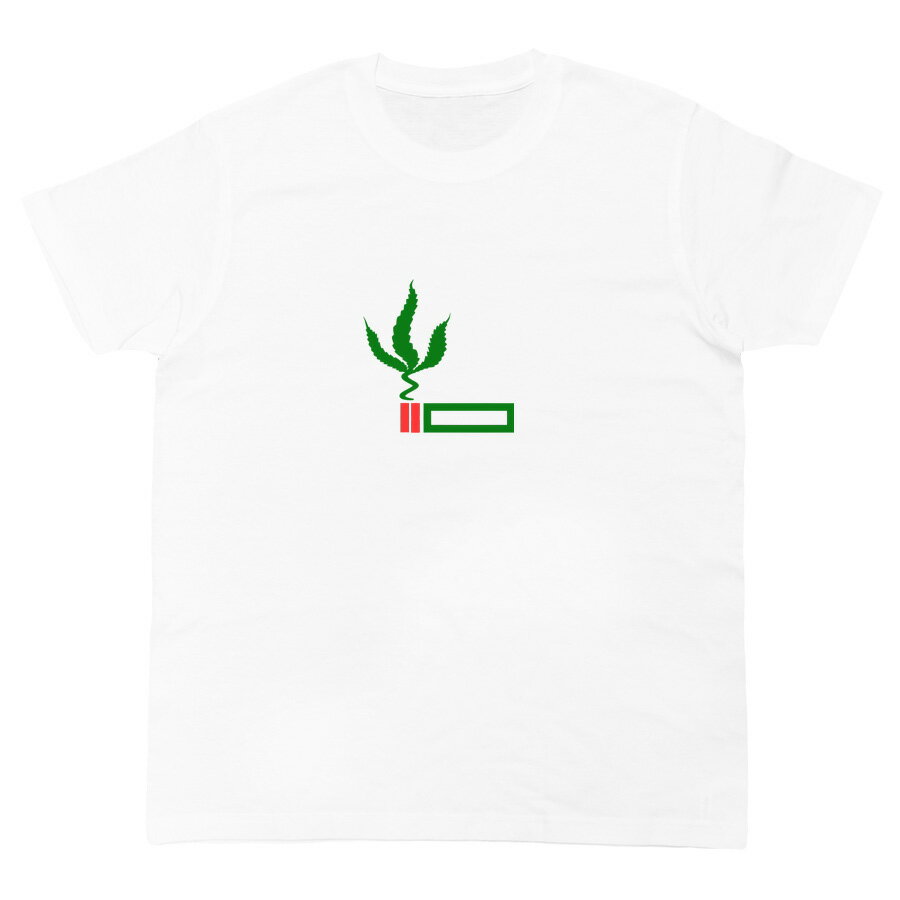 Rakuten - 半袖Tシャツ カットソー ミドル丈 メンズ レディース ユニセックス キッズ Uネック 丸首 クルーネック イラスト 絵 デザイン ストリート カジュアル かっこいい ストリート 大麻 タバコ ワンポイント ホワイト 白Our.s アワーズ ロゴ S/S TEE(WHITE)