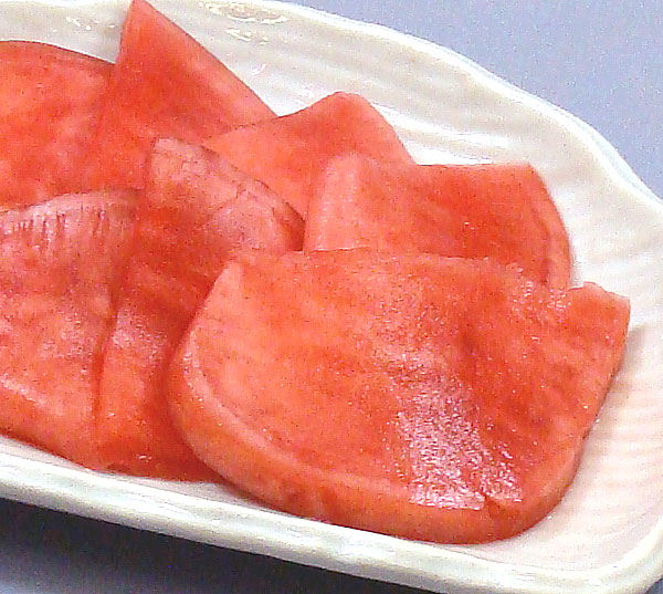 国産原料100％着色料、保存料ゼロ！「赤かぶ漬」 1kg（お漬物）