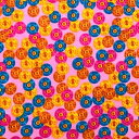 【50cm単位】アフリカ 布 アフリカンプリント布 生地 ブロード カットクロス ハンドメイド パッチワーク マスク エコバッグ 手芸材料 ダンス 舞台 衣装 通園通学に コイン 金貨 ピンク地 AP-12495