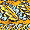 アフリカンプリント 布 生地 50cm単位 AP-13649 螺旋の柳葉 オレンジ 黄色 サックス アフリカ 布 ブロード カットクロス ハンドメイド パッチワーク エコバッグ 手芸材料 ダンス 舞台 衣装 通園通学に