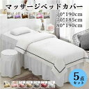 【全9色・お買い得5点セット】ベッドカバー 美容 マッサージ フリル付き スクエア まくらカバー 枕カバー 椅子カバー いす カバー 無地 カバーシート エステ...