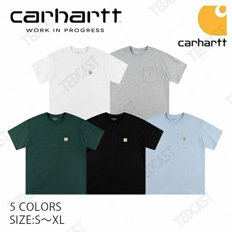 CARHARTT カーハート POCKET SHORT SLEEVE TEE / 半袖Tシャツ アメリカ ワークウェア WORKWEAR ロゴ 大きいサイズ メンズ レディース ユニセックス オーバーサイズ ビッグサイズ シンプル