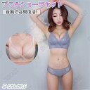 送料無料 ブラ&ショーツセット ブラジャー 脇高 大きいサイズ セクシー 美胸 ノンワイヤー補正ブラ 下着 脇肉ブラジャー