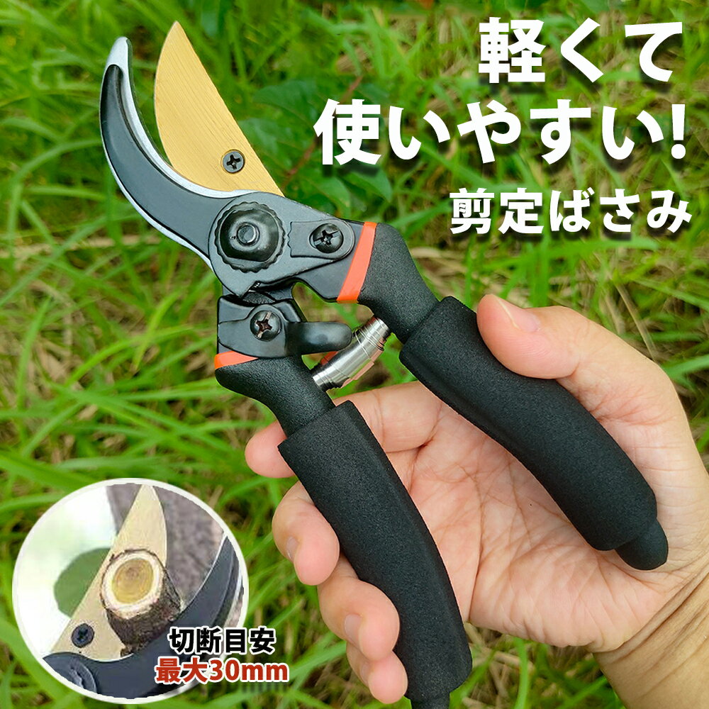 剪定バサミ 軽量 剪定ばさみ 2段階調節可能 剪定鋏 女性用 園芸用はさみ SK85 剪定バサミ 安全ロック付..