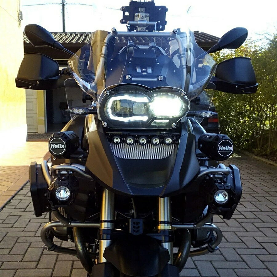 BMW LEDヘッドライト プロジェクター BMW R1200GS 2004-2012 R 1200GS ADVアドベンチャー2005-2013 エンジェルアイ イカリング