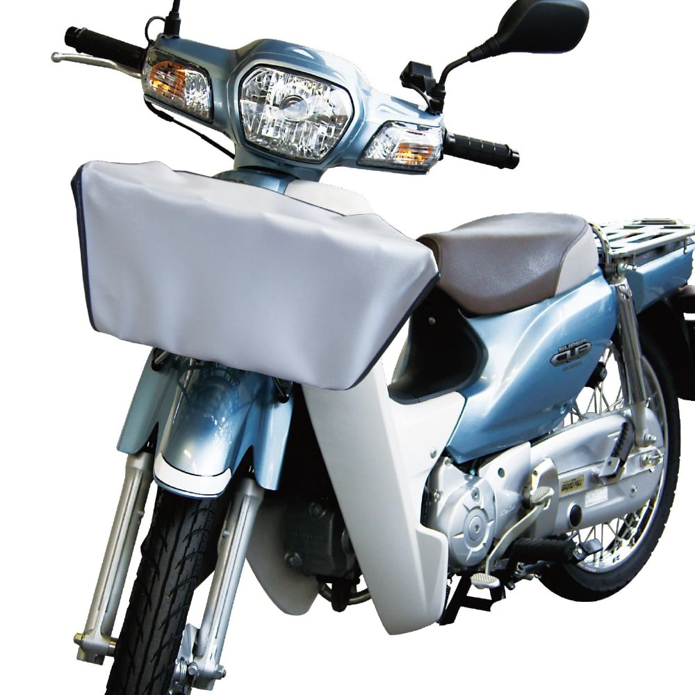サナダ 真田嘉商店 カブ用カゴカバー（小） シルバー バイク用 雨風よけ ひったくり防止 フロントバスケットカバー