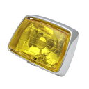 ホンダ スーパーカブ カスタムパーツ マルチリフレクター ヘッドライト イエロー 黄色 角目タイプ ボルトオン 簡単装着