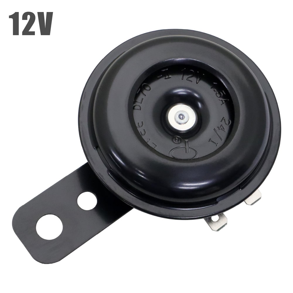 汎用ホーン 12V ブラック カブ 交換 補修用 コンパクト