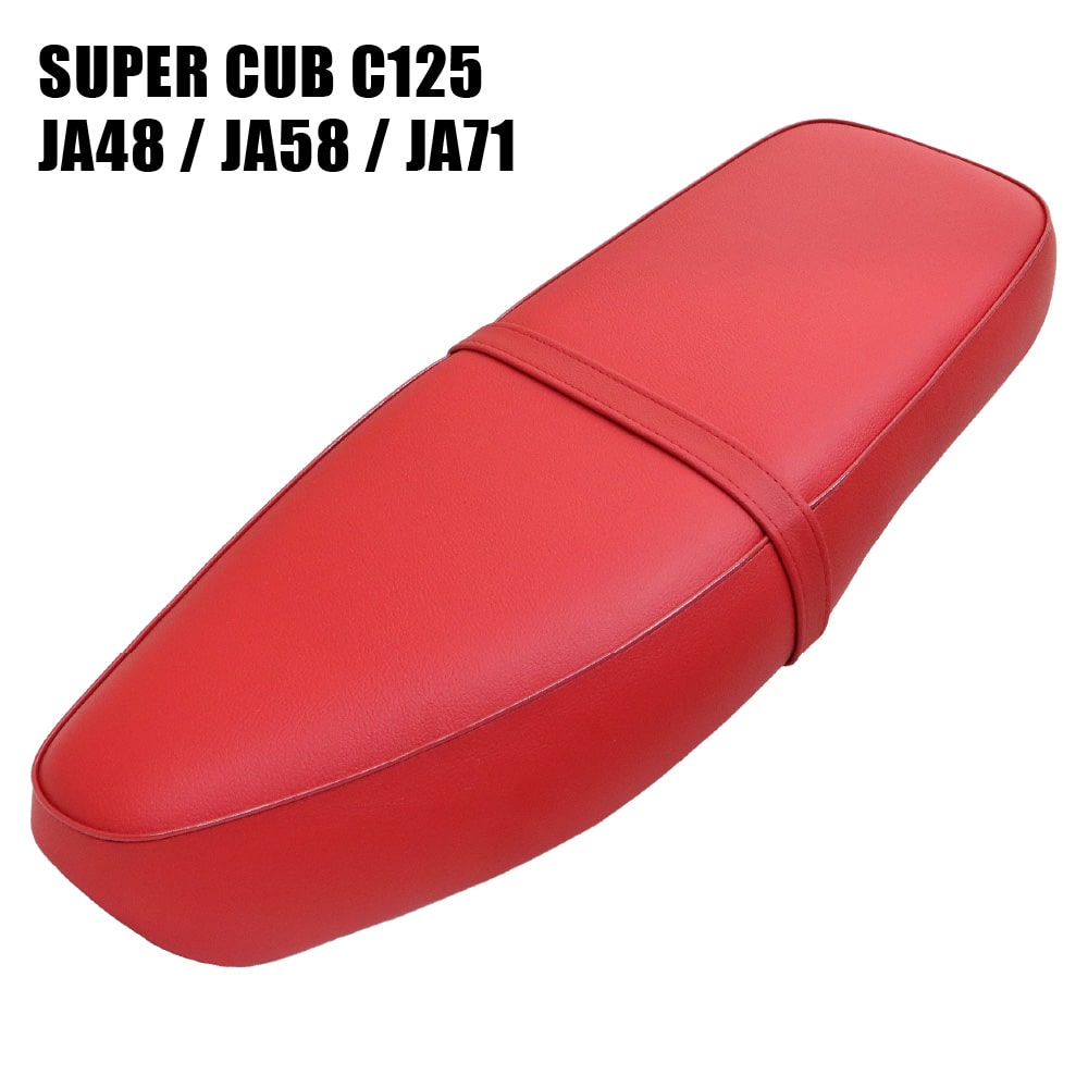 ホンダ スーパーカブ C125 JA48 JA58 JA71専用 ダブルシート JA48W-41 赤 レッド カスタムシート フラットシート カスタムパーツ ドレスアップ 外装 パーツ おしゃれ
