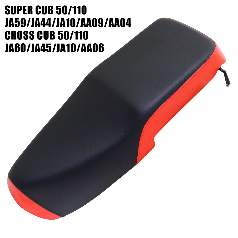 ホンダ スーパーカブ クロスカブ シート ダブルシート W-336 赤 黒 JA59 JA60 JA44 AA09 JA10 AA04 JA45 AA06 カブ カスタムシート カスタムパーツ ドレスアップ 外装 パーツ おしゃれ
