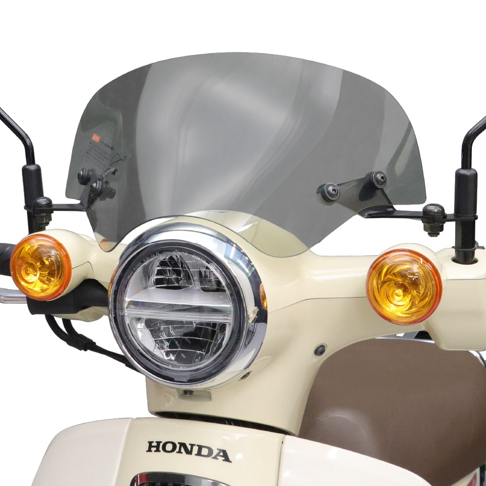 アウトスタンディング メーターバイザー ウインドシールド スモーク スーパーカブ JA59 JA44 AA09専用 FSV-44-59-S 透明 外装 カスタムパーツ