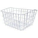 【日本製】フロントバスケット 前カゴ Sサイズ ホワイト スーパーカブ リトルカブ用 荷物 収納 西田金属製作所