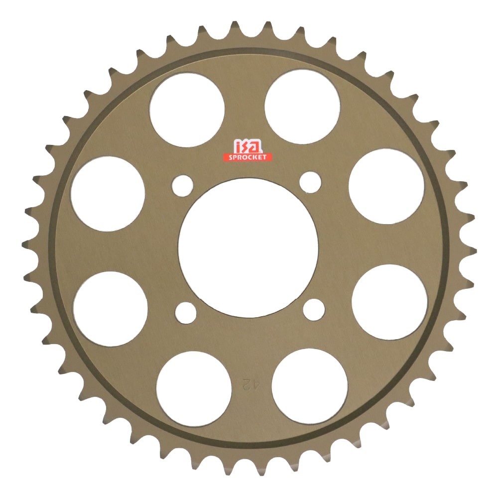 ISA（アイエスエー）アルミリアスプロケット 420サイズ 42T スーパーカブ デラックス スタンダード カスタム リトルカブ ストリート用