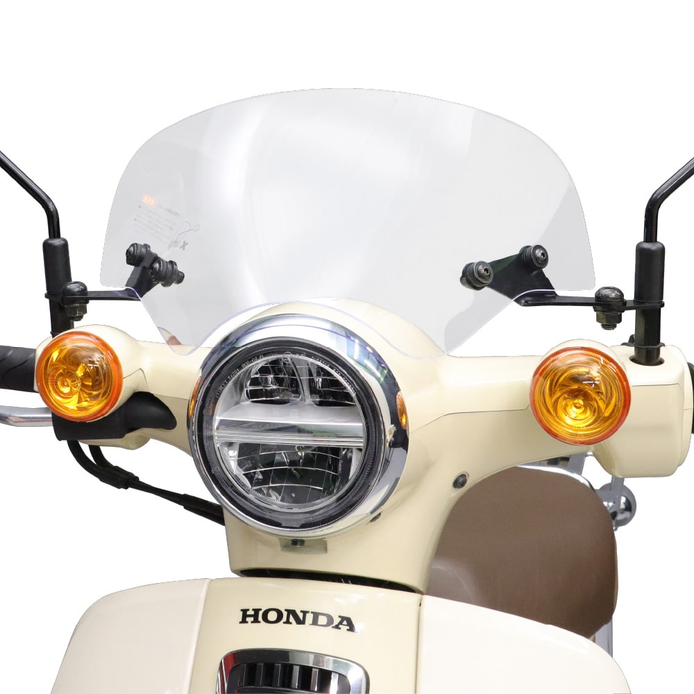 アウトスタンディング メーターバイザー ウインドシールド クリア スーパーカブ JA59 JA44 AA09専用 FSV-44-59-C 透明 外装 カスタムパーツ