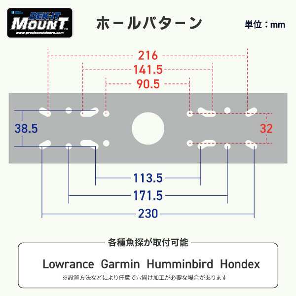 Dek-It 魚探マウント スタッカーマウント バウデッキ2機取付 GPSアンテナ取付可 アルミ製 Procise Outdoors 正規輸入品 デッキイット フロントデッキ バス釣り バスボート アルミボート 魚群探知機 架台 3